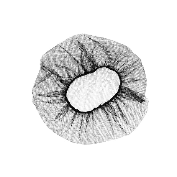 Kleen Chef Alpha-Net Disposable Nylon Honeycomb 24" Black Hair Nets (100-Pack) BLKC-ES-24DH-12BK-A - main